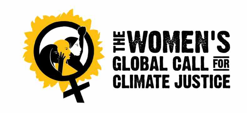 logo for the women's global call for climate justice