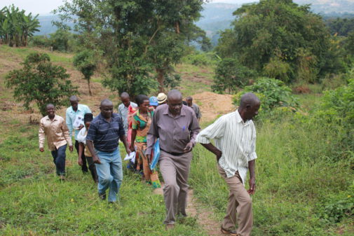 A transect through Kikandwa communties as part of the Uganda CCRI. NAPE/CIC