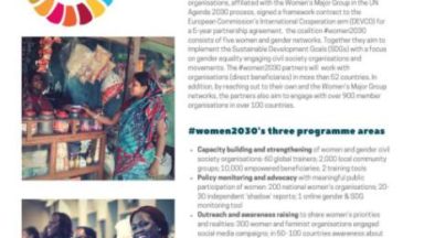#women2030 Flier: Gender Equality and Women’s Rights as A Crucial Pillar to Achieving the Sustainable Development Goals (SDGs)