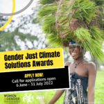 flyer for gender just climate solutions awards