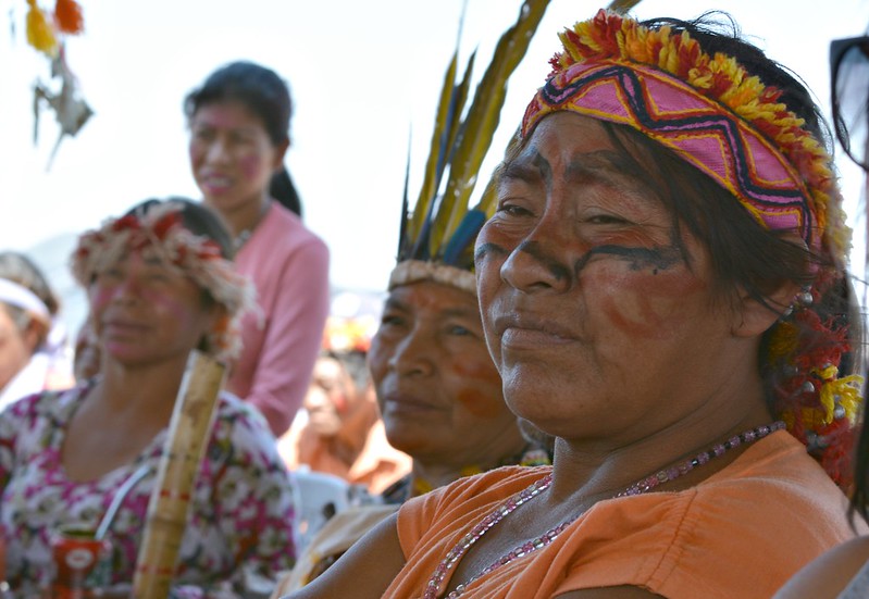 Guarani and Kaiowa women meeting with Fian International