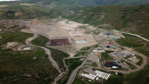 Amulsar mining location in Armenia seen from above