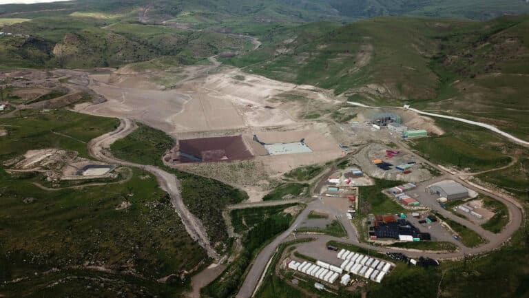 Amulsar mining location in Armenia seen from above
