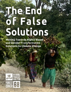 Cover of The End of False Solutions: Moving Towards Rights-Based and Gender Transformative Solutions to Climate Change