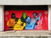 Colorful mural of women in Mexico City