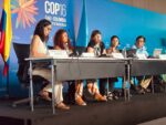 Civil society representatives at a press conference at CBD COP16